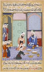 Scène de festin du Siyer-I Nebi ou Vie du Prophète de Sultan Murad III